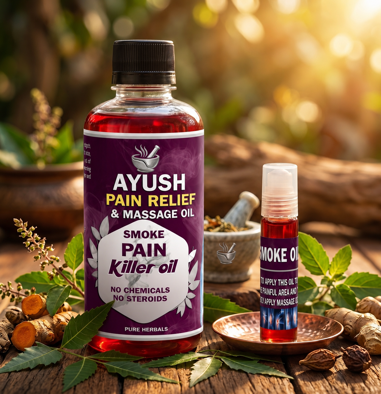 Smoke Pain Relief & Massage Oil - 100% Working 🌿