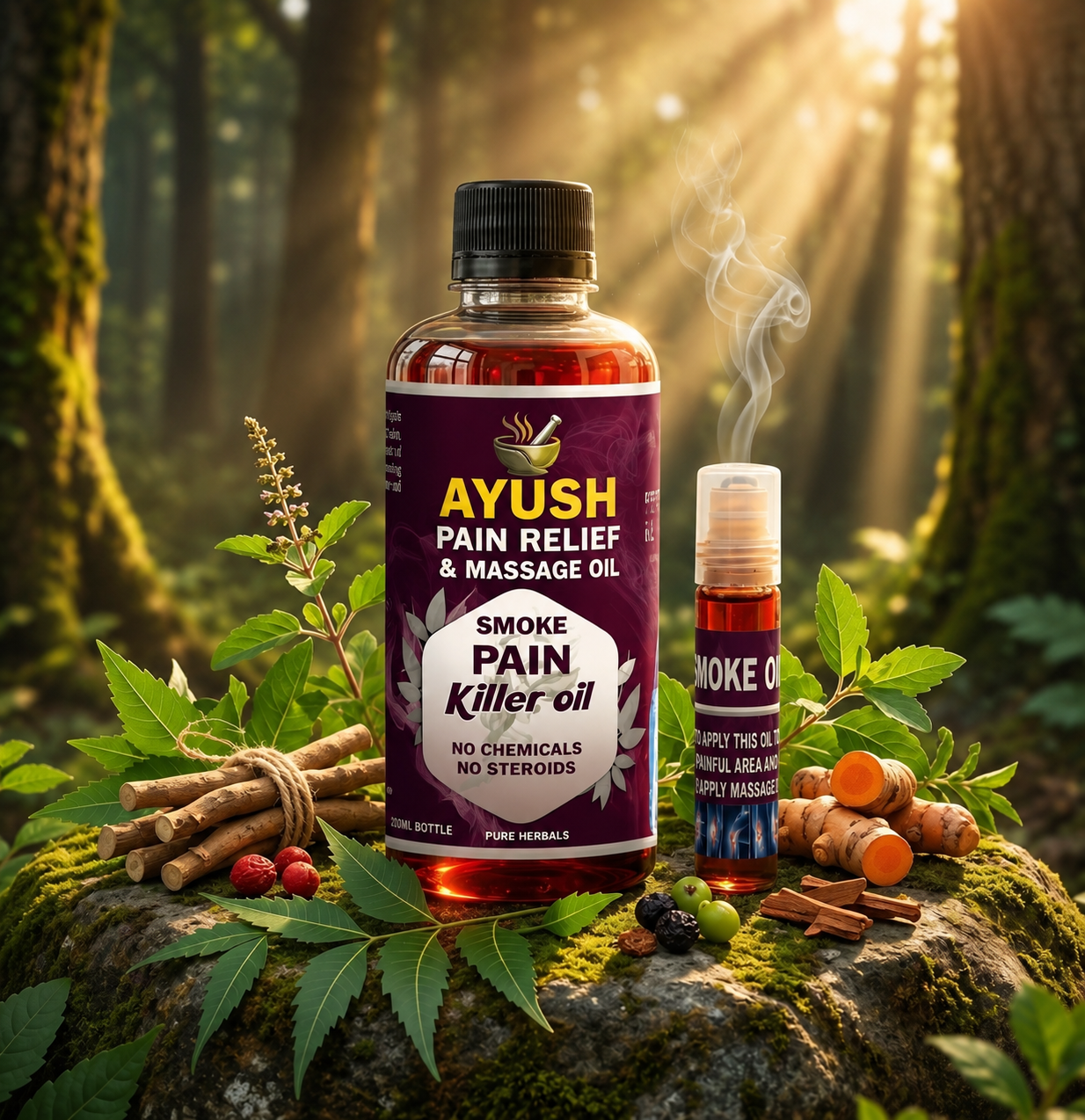Smoke Pain Relief & Massage Oil - 100% Working 🌿